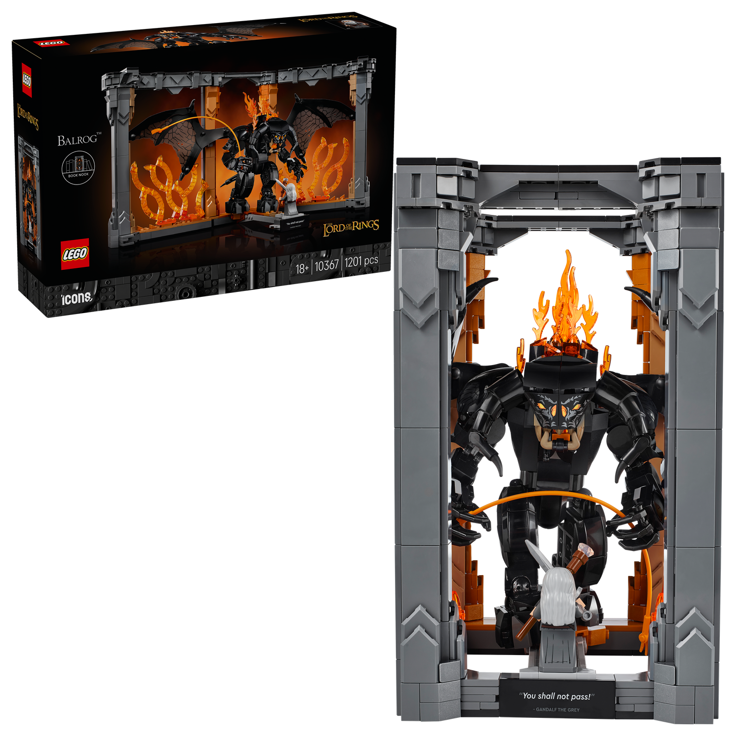 LEGO® ICONS™The Lord of the Rings: Balrog™ Book Nook