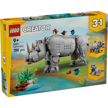 LEGO® Creator 3-in-1 Wild Animals: Majestic Rhino with Birds