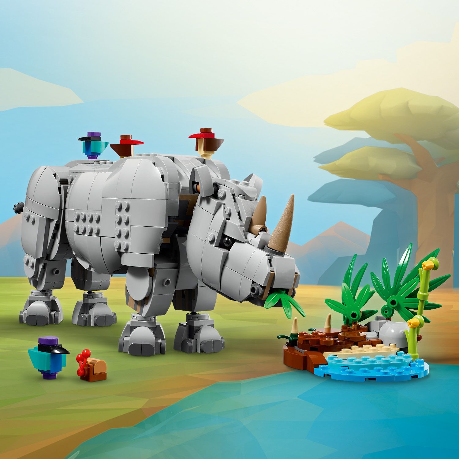 LEGO® Creator 3-in-1 Wild Animals: Majestic Rhino with Birds