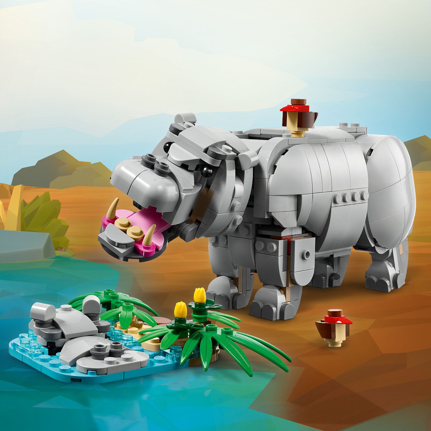 LEGO® Creator 3-in-1 Wild Animals: Majestic Rhino with Birds