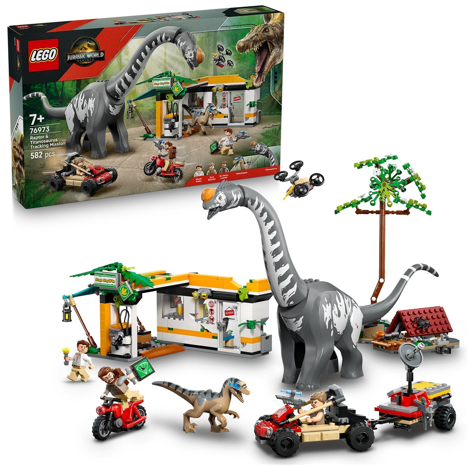 LEGO® Jurassic World Raptor & Titanosaurus Tracking Mission