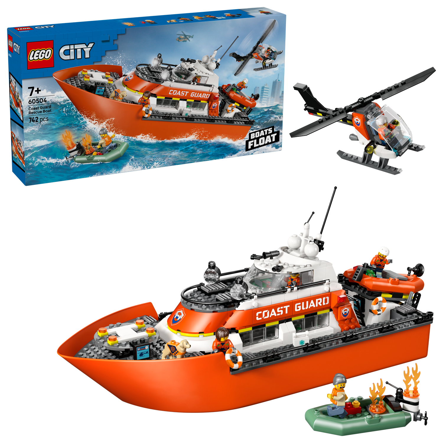 LEGO® City Coast Guard Rescue Boat & Helicopter