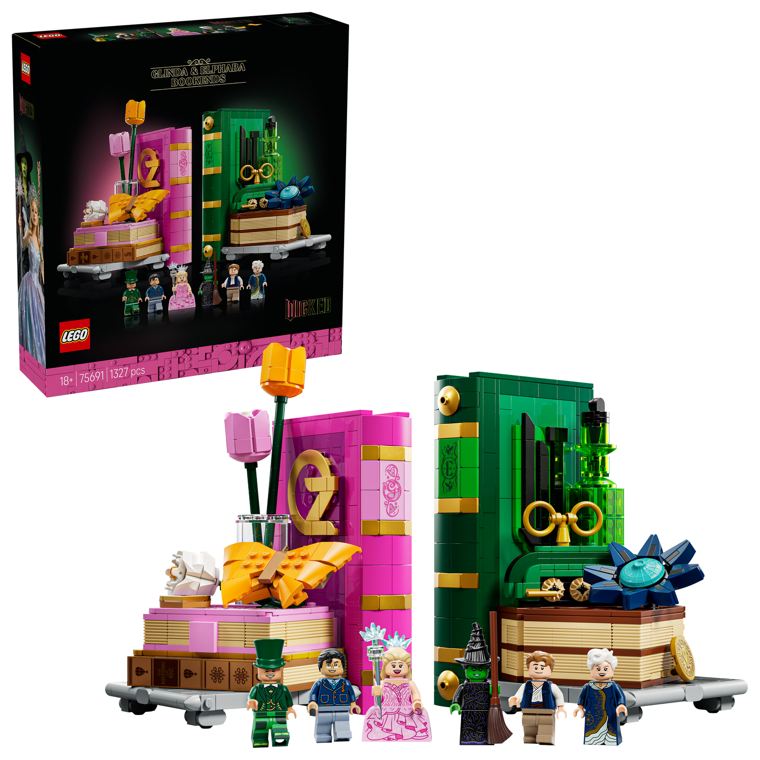 LEGO® Wicked Glinda & Elphaba Bookends