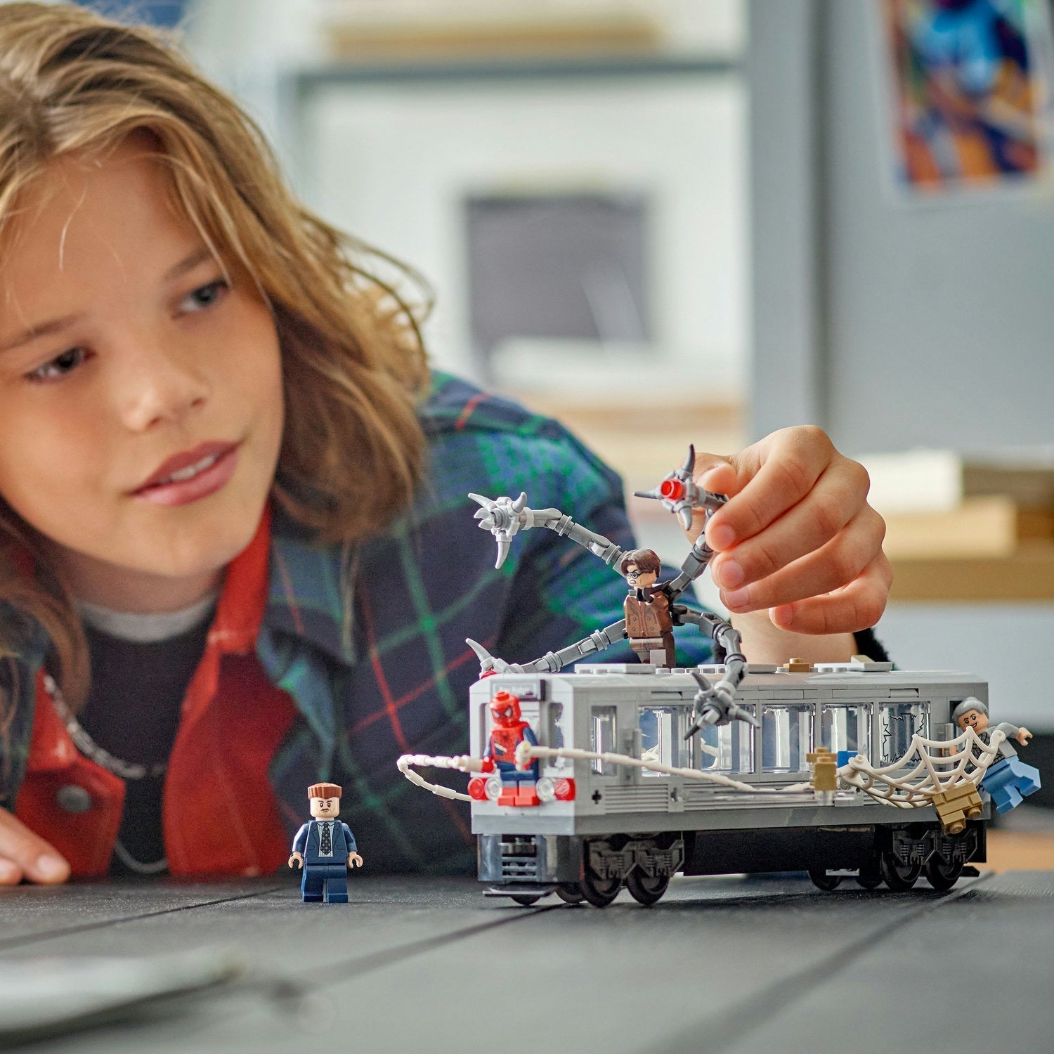 LEGO® Marvel Spider-Man vs. Doc Ock Subway Train Scene
